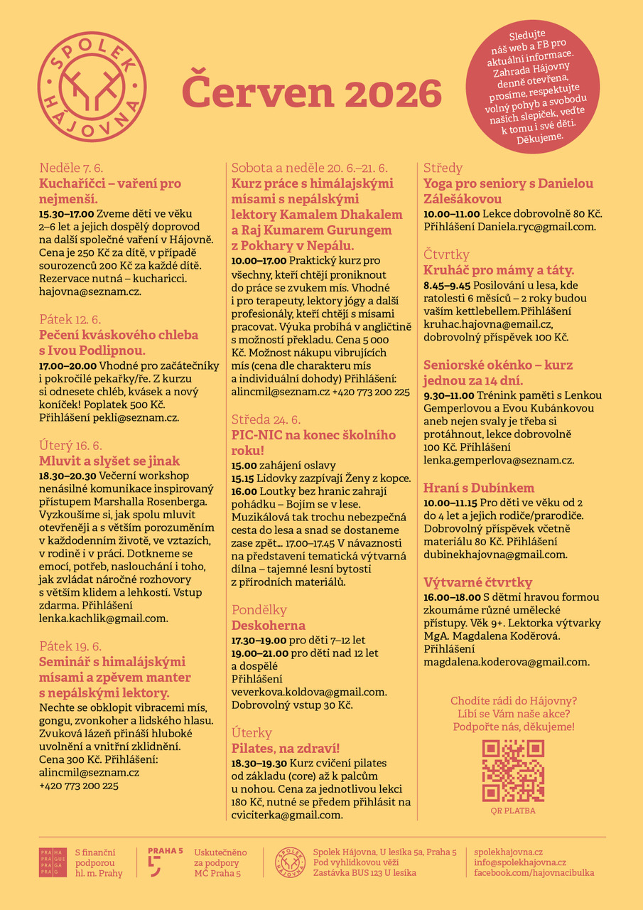 05_26_Hajovna_program_cerven_01 Program čeven 2026